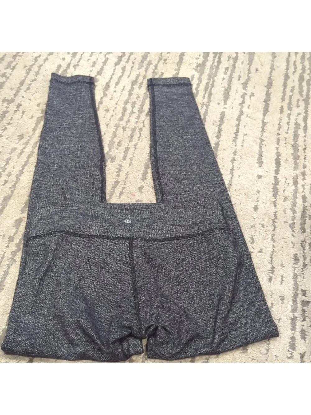 Lululemon Wunder Under Pant Herringbone Black / Rose Herringbone Black